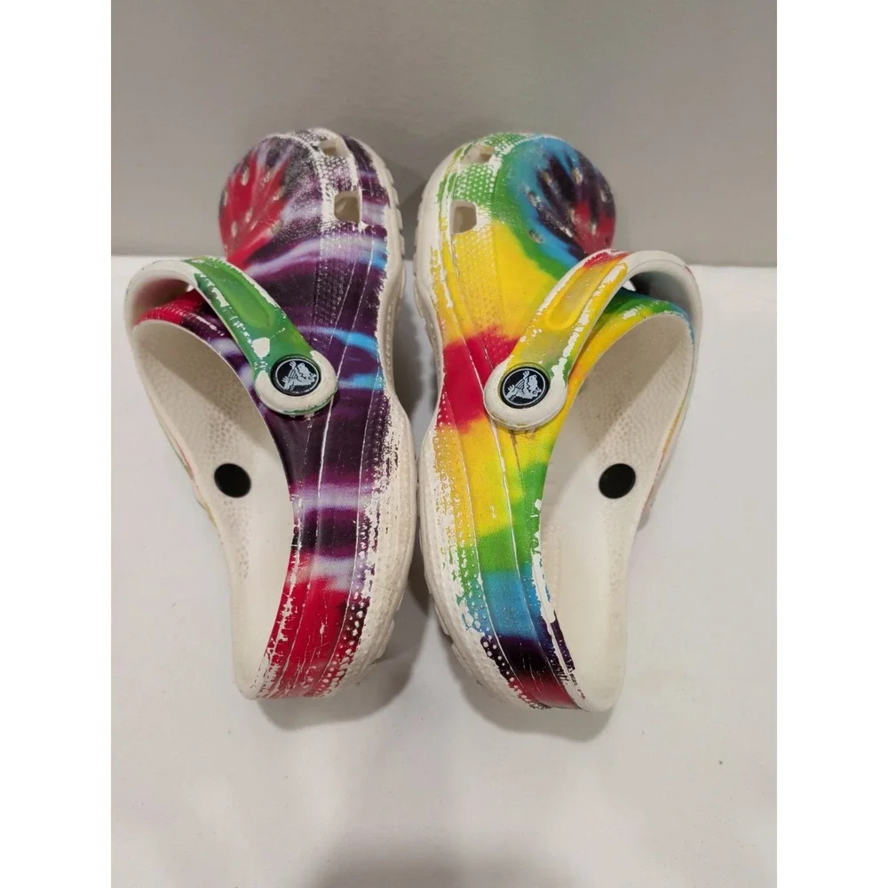 CROCS Tie Dye Print Classic Unisex Clogs| Slipper SIZE  J6 Unisex